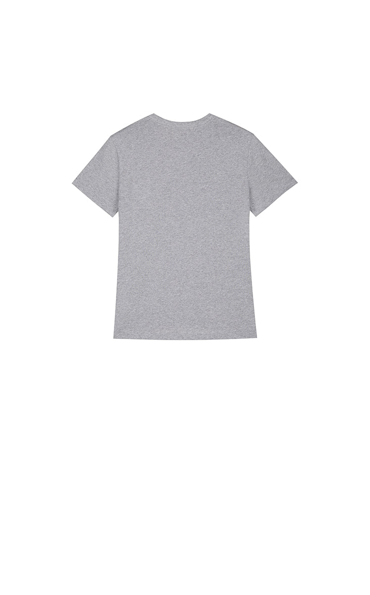 T-Shirt / JNBY Vegetable Print Cotton T-Shirt Smoke Grey Marl-2