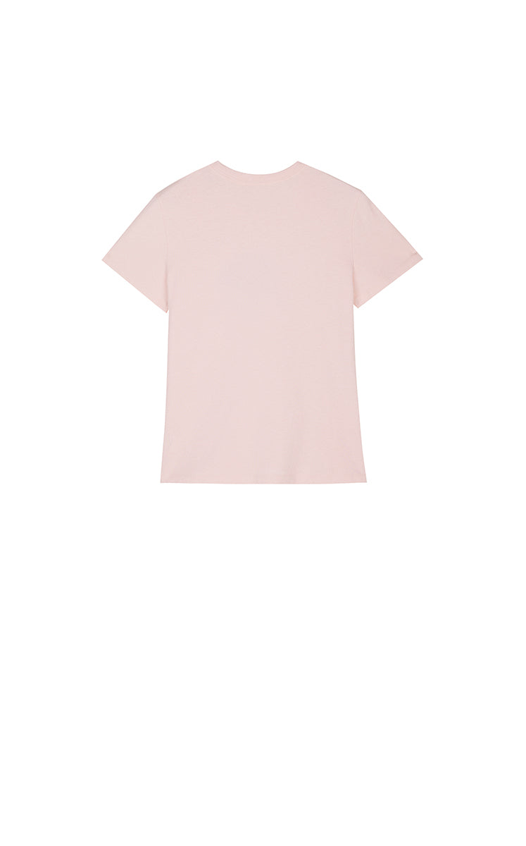 T-Shirt / JNBY Vegetable Print Cotton T-Shirt Light Pink-3