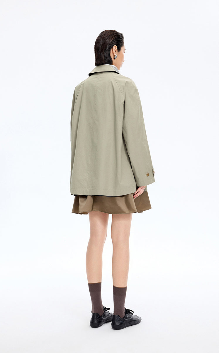 Trench Coat / JNBY A-Line Cotton Blend Trench Coat