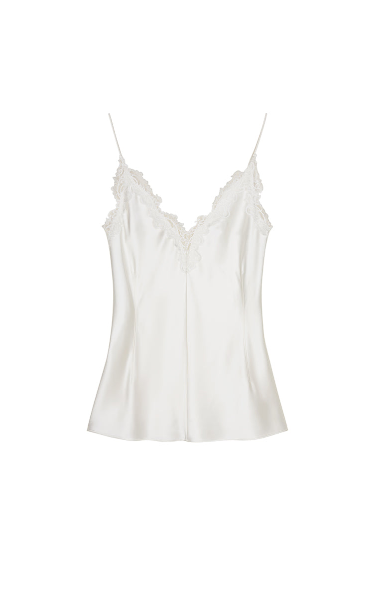Vest / JNBY Lace Trim Acetate Blend Camisole Tank Light Beige-2