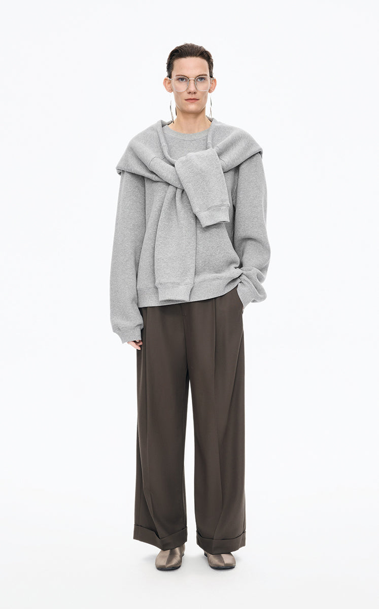 Sweatshirt / JNBY Oversized Cotton Pullover Grey