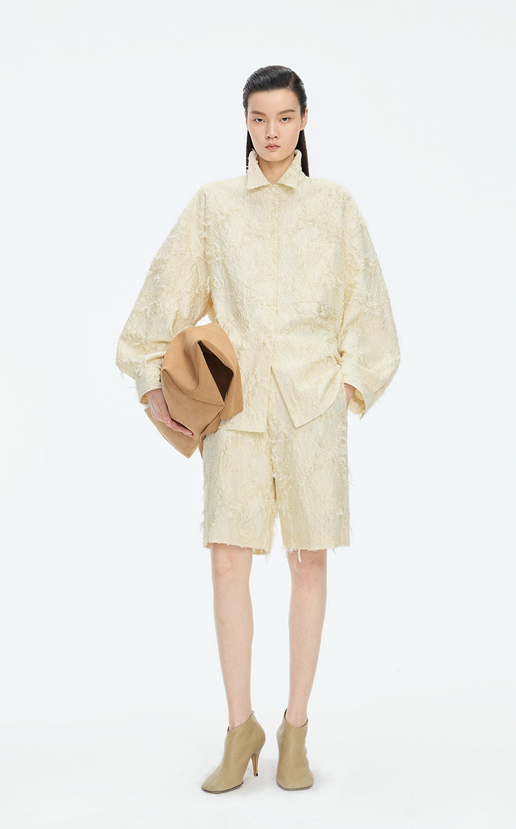 Shirt / JNBY Oversized Textured Jacquard Weave Shirt