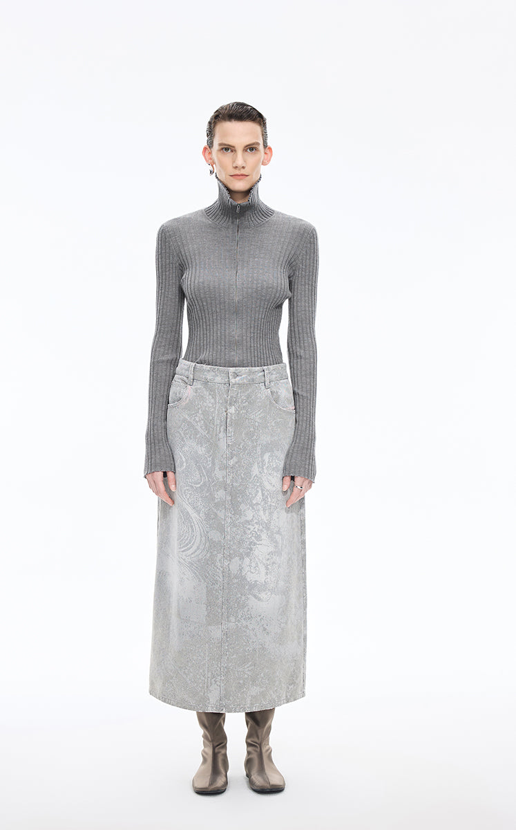 Sweater / JNBY Fitted Wool Blend Cropped Cardigan