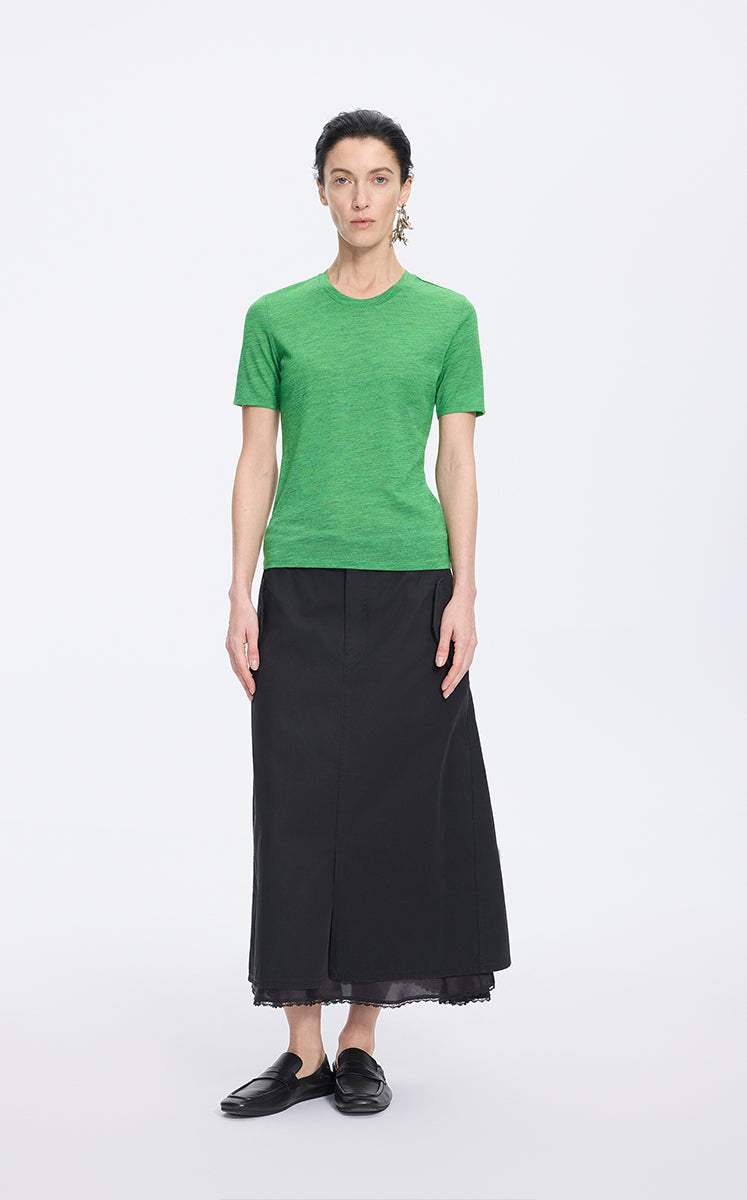 T-Shirt / JNBY Merino Blend Fitted Tee Green