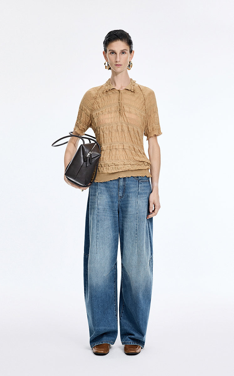 Pants / JNBY Vintage Textured Denim Pants