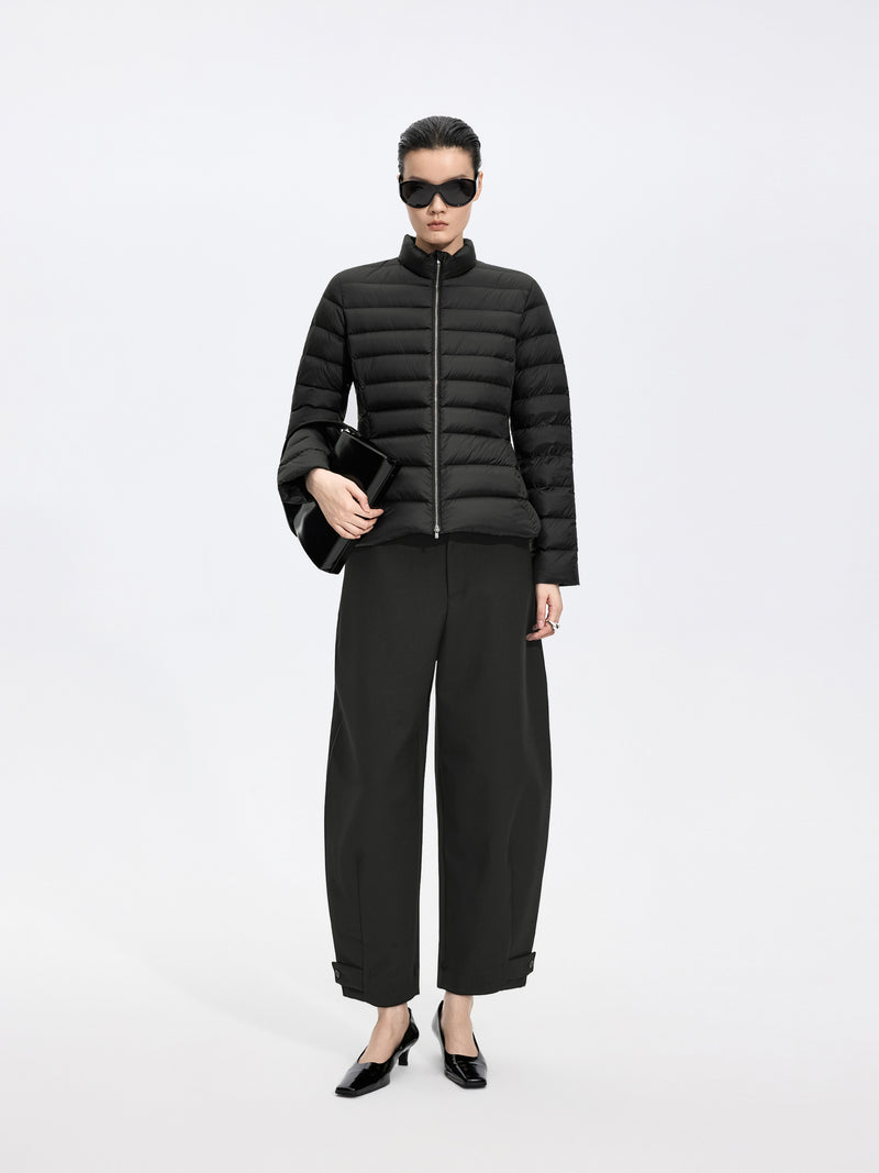 Jacket / JNBY Slim Fit Short Down Jacket with Stand Collar Black
