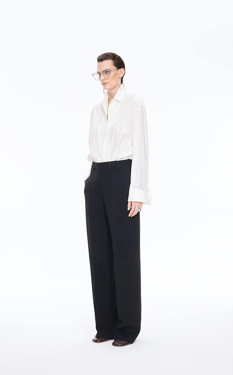 Shirt / JNBY Loose Silk-Cotton Long Sleeve Shirt