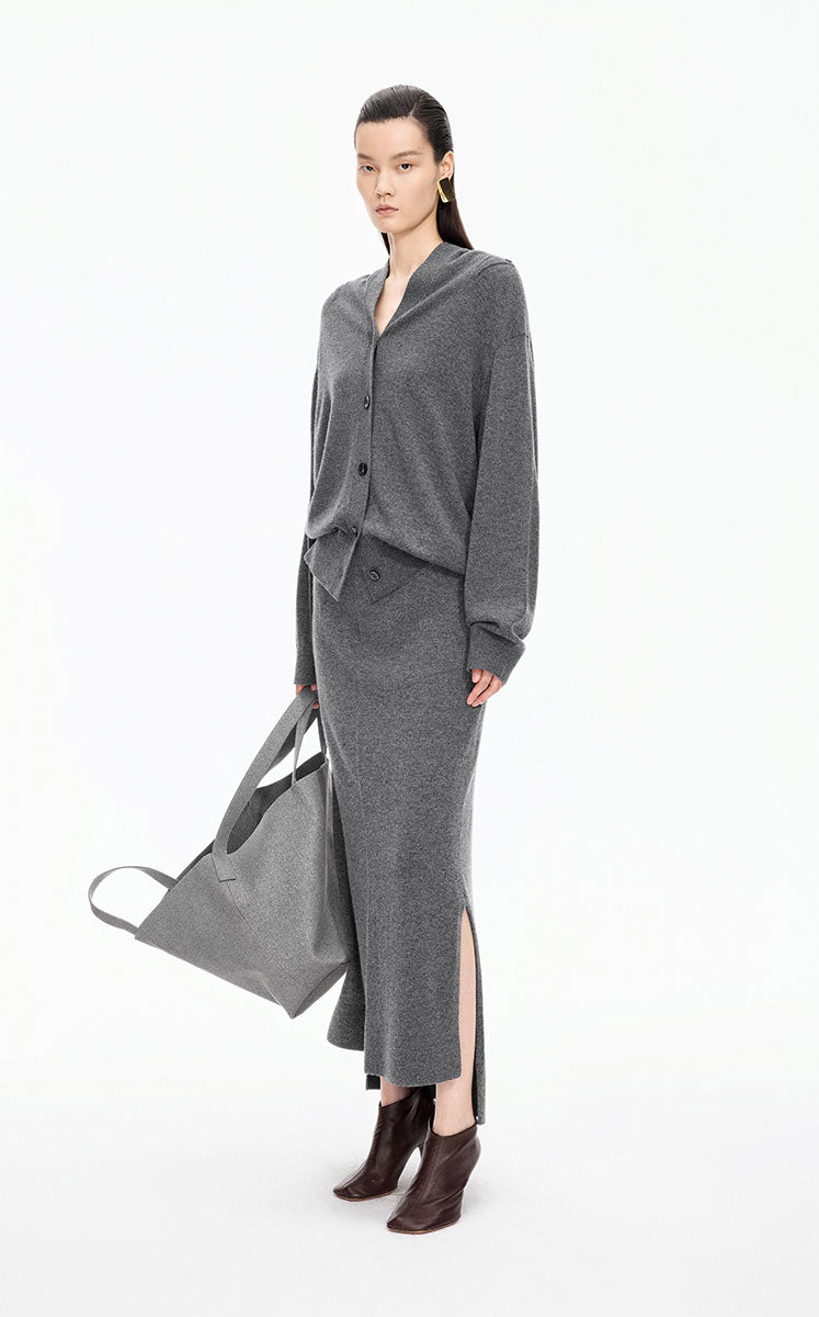Sweater / JNBY Wool Cashmere Blend Longline Cardigan