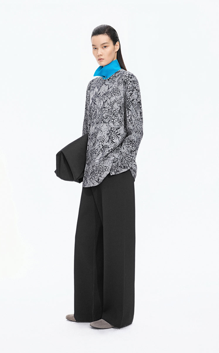 Pants / JNBY Wide-Leg Ribbed Blend Trousers