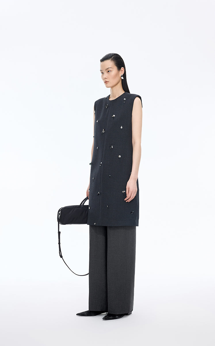 Pants / JNBY Straight-Leg Double-Waist Wool Trousers