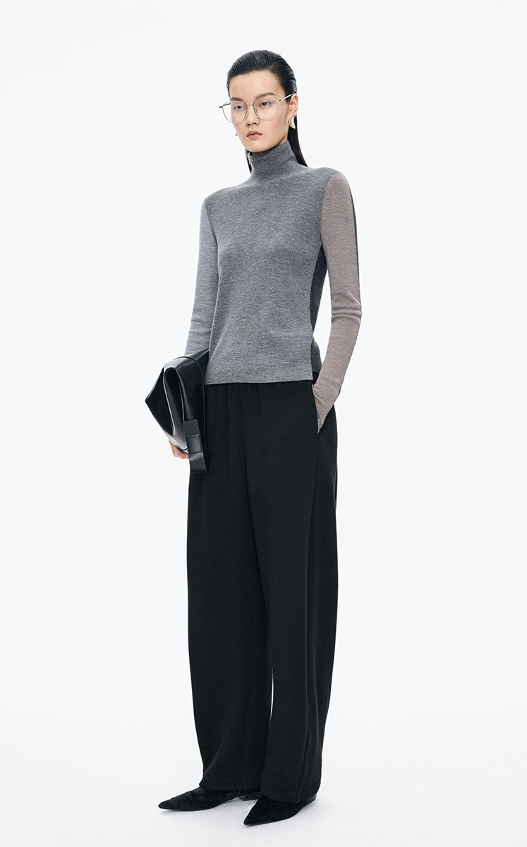 Pants / JNBY Relaxed Wool-Cotton Blend Banana Trousers
