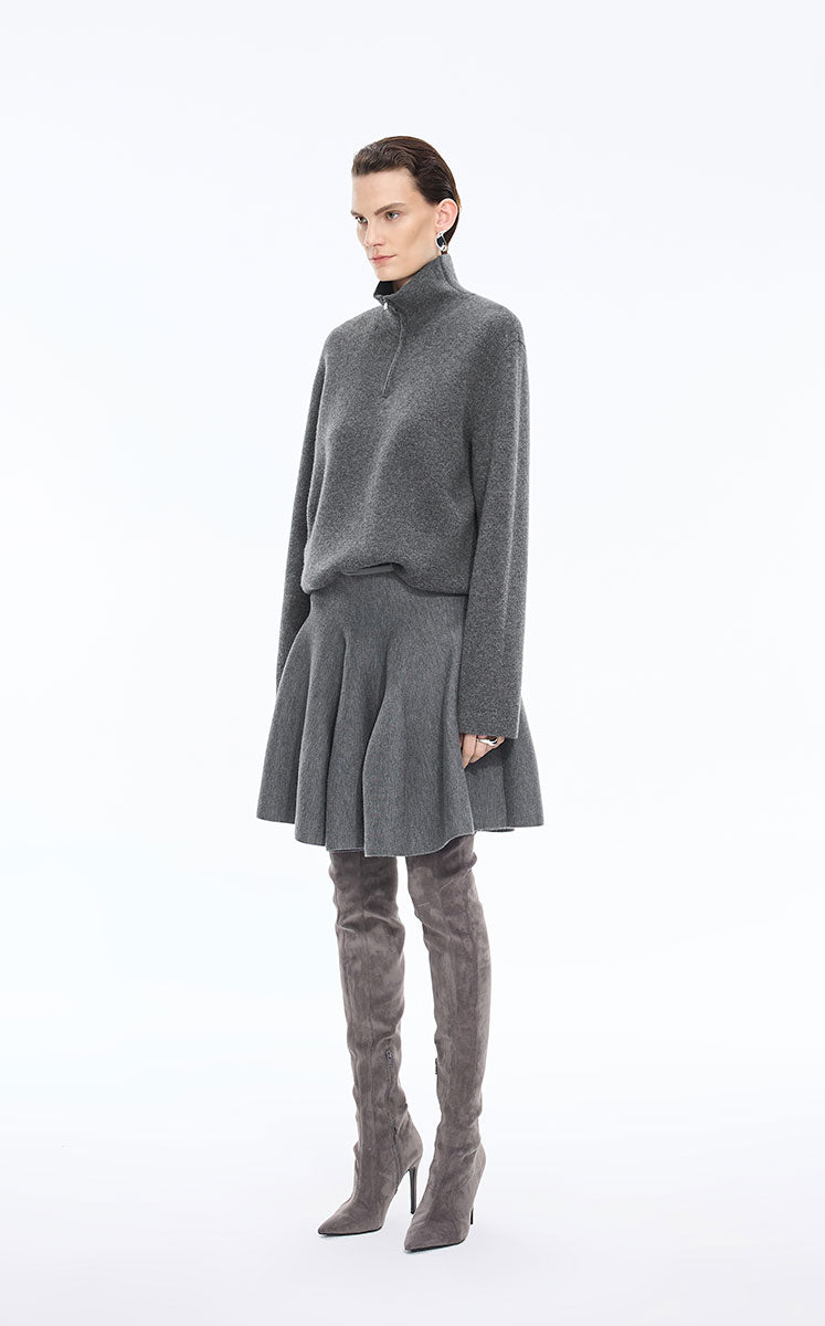 Sweater / JNBY Half-Zip Wool-Cashmere Blend Pullover