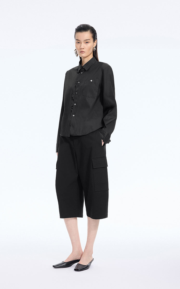 Shirt / JNBY Cut-Out Floral Dimensional Shirt