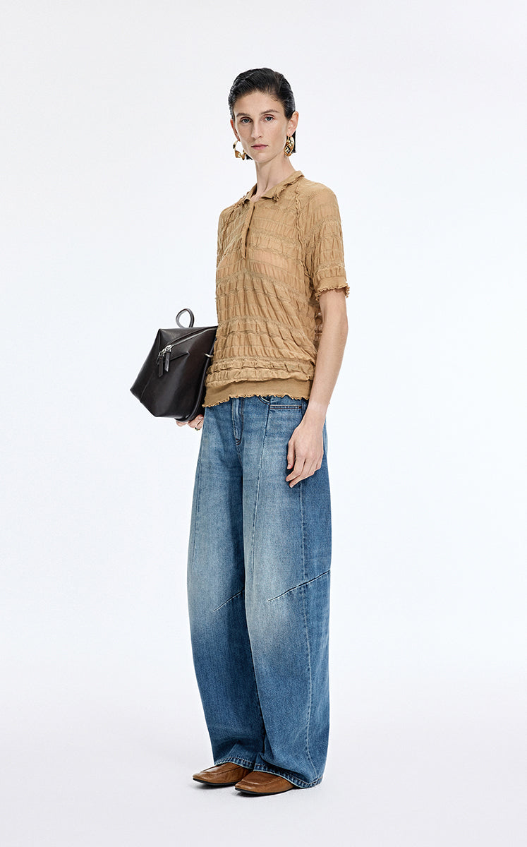 Pants / JNBY Vintage Textured Denim Pants