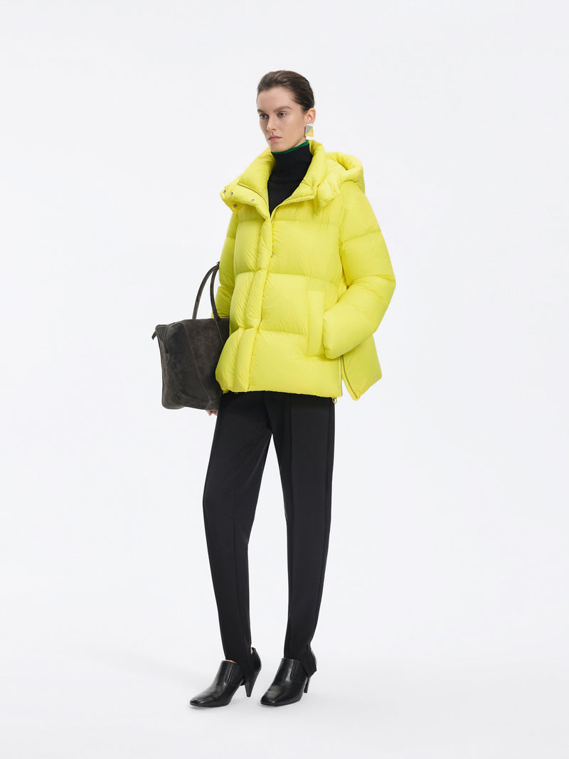Coat / JNBY A-Line Down Puffer Jacket with Detachable Hood