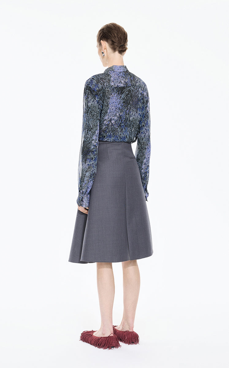 Shirt / JNBY Silk Botanical Print Shirt