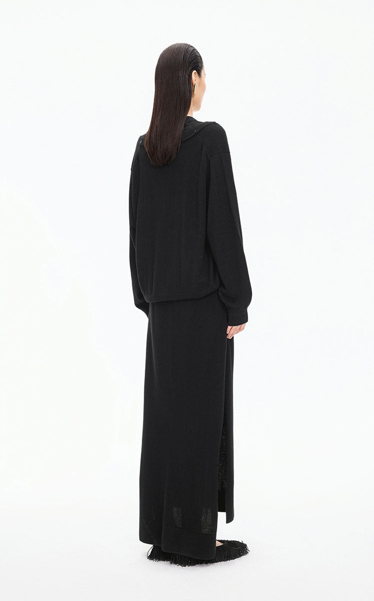 Skirt / JNBY H-Line Wool-Cashmere Long Skirt