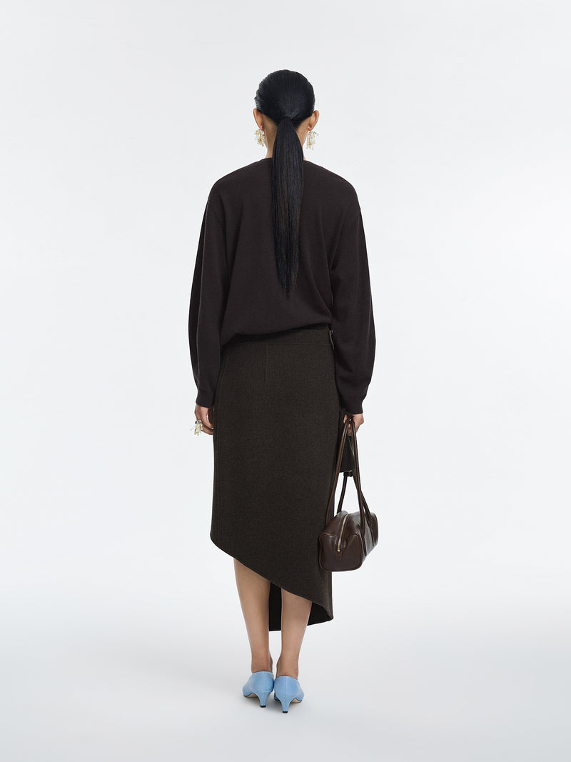 Sweater / JNBY 100% Merino Wool V-Neck Oversized Pullover