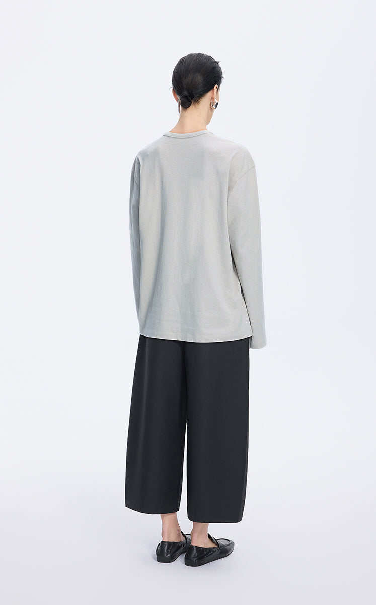 T-Shirt / JNBY Graphic Cotton Long Sleeve Tee