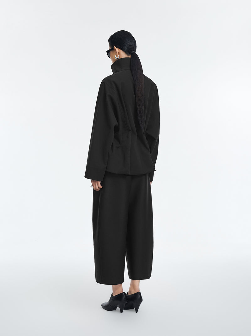 Pants / JNBY 100% Wool Wide-Leg Cropped Trousers