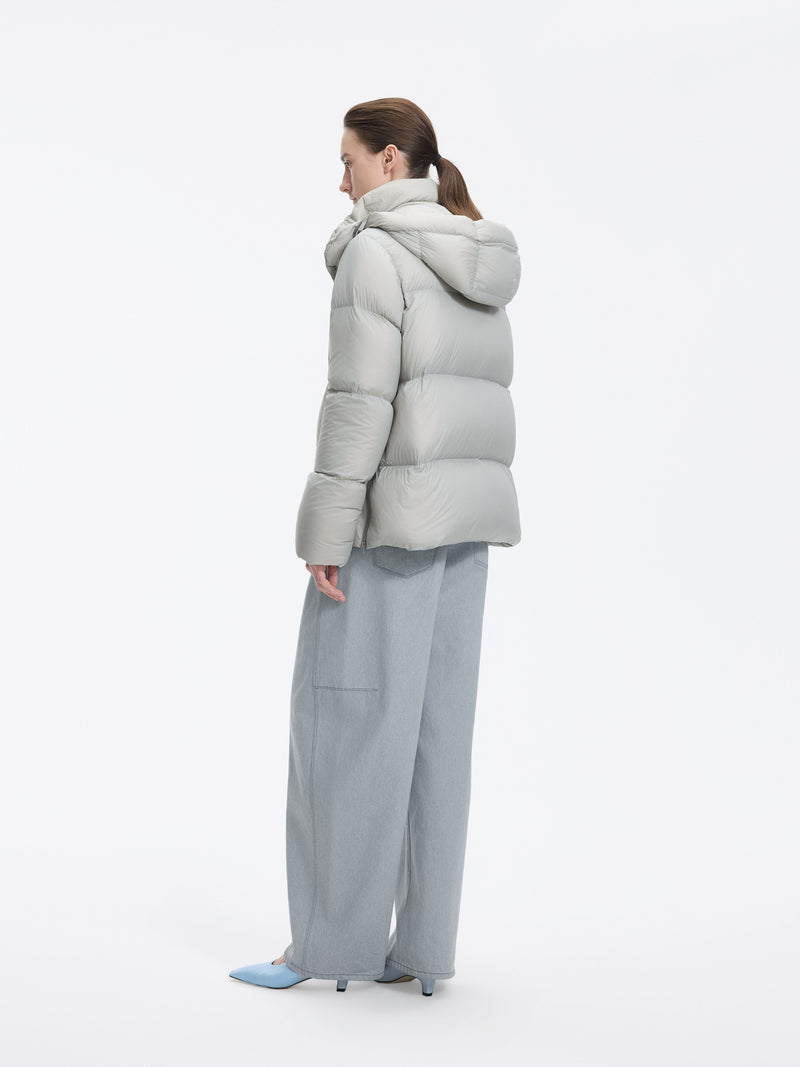 Coat / JNBY A-Line Down Puffer Jacket with Detachable Hood