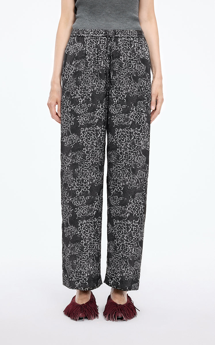 Pants / JNBY Drawstring Wide-Leg Maxi Pants Black