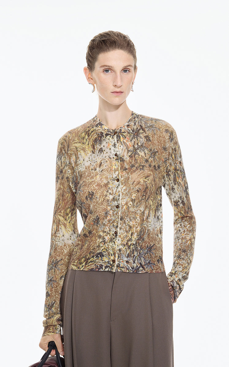 Sweater / JNBY Hand-Painted Mohair Blend Cardigan