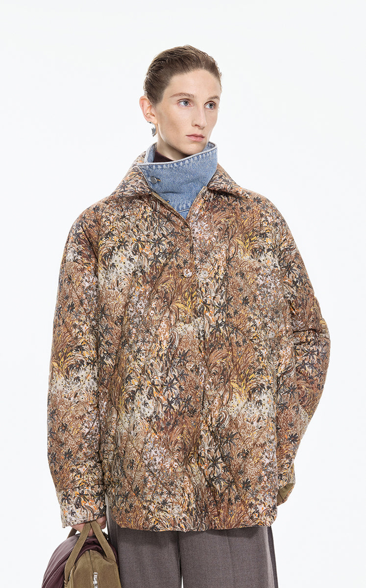 Coat / JNBY Oversized Quilted Shirt Puffer
