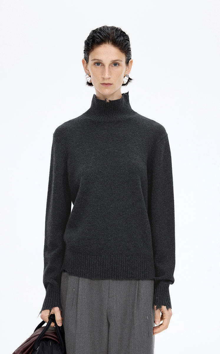 Sweater / JNBY Oversized Wool Cashmere Turtleneck Sweater
