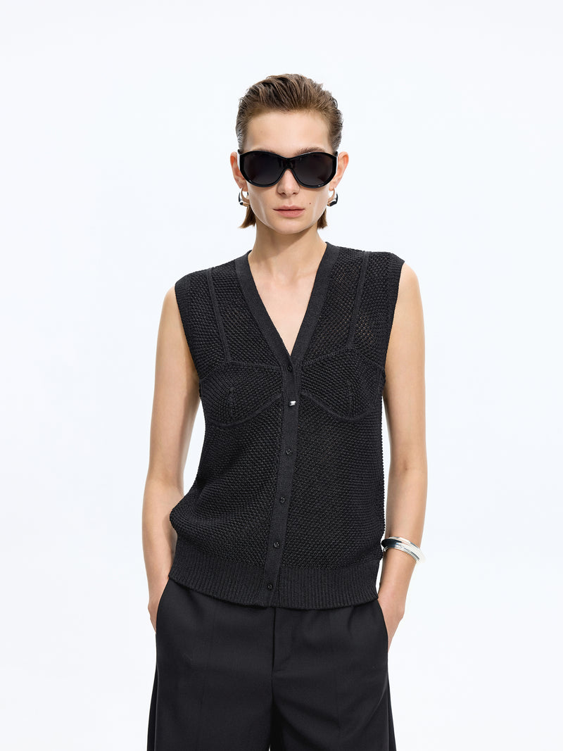 Vest / JNBY Washi Paper Blend Knit Vest