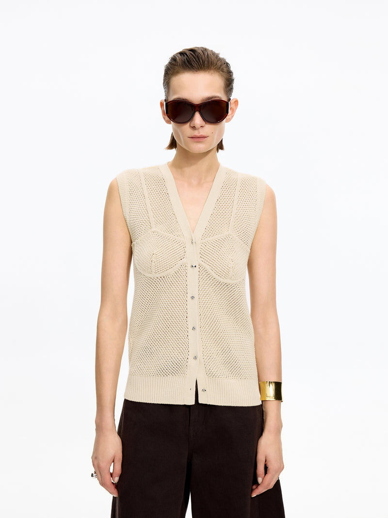 Vest / JNBY Washi Paper Blend Knit Vest