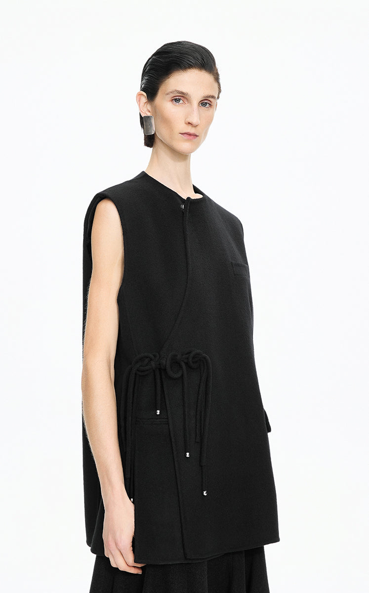 Vest / JNBY Double-Faced Collarless Wool Vest
