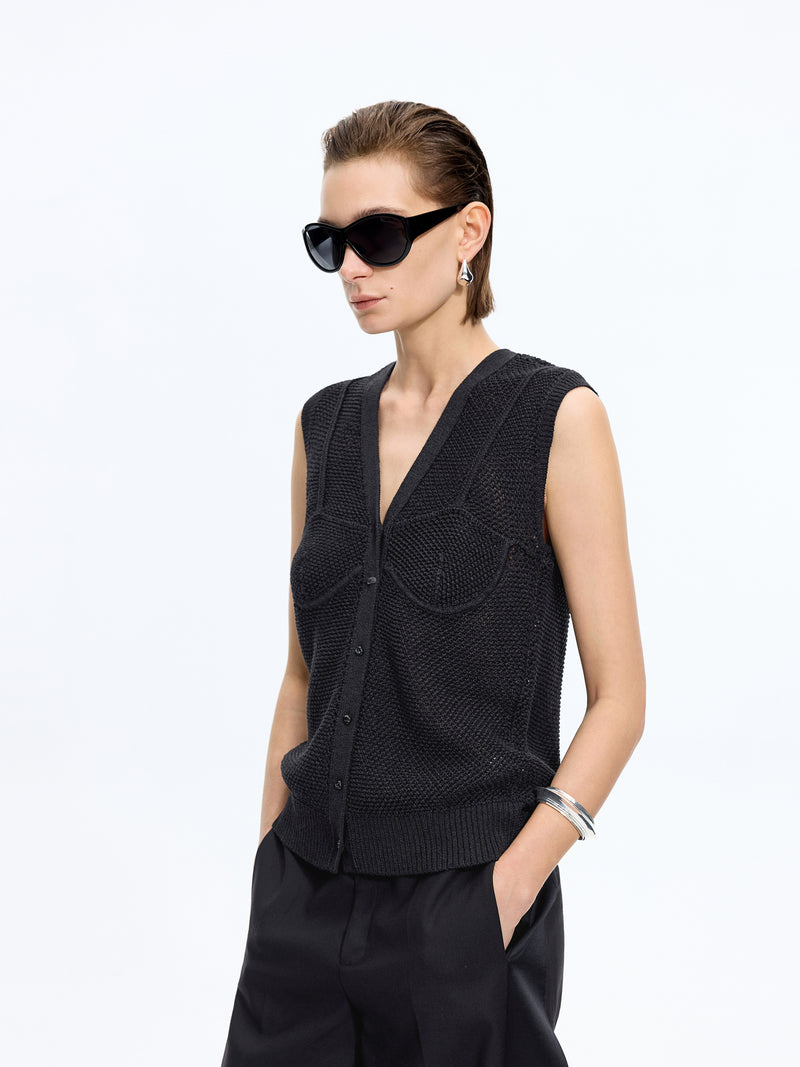 Vest / JNBY Washi Paper Blend Knit Vest