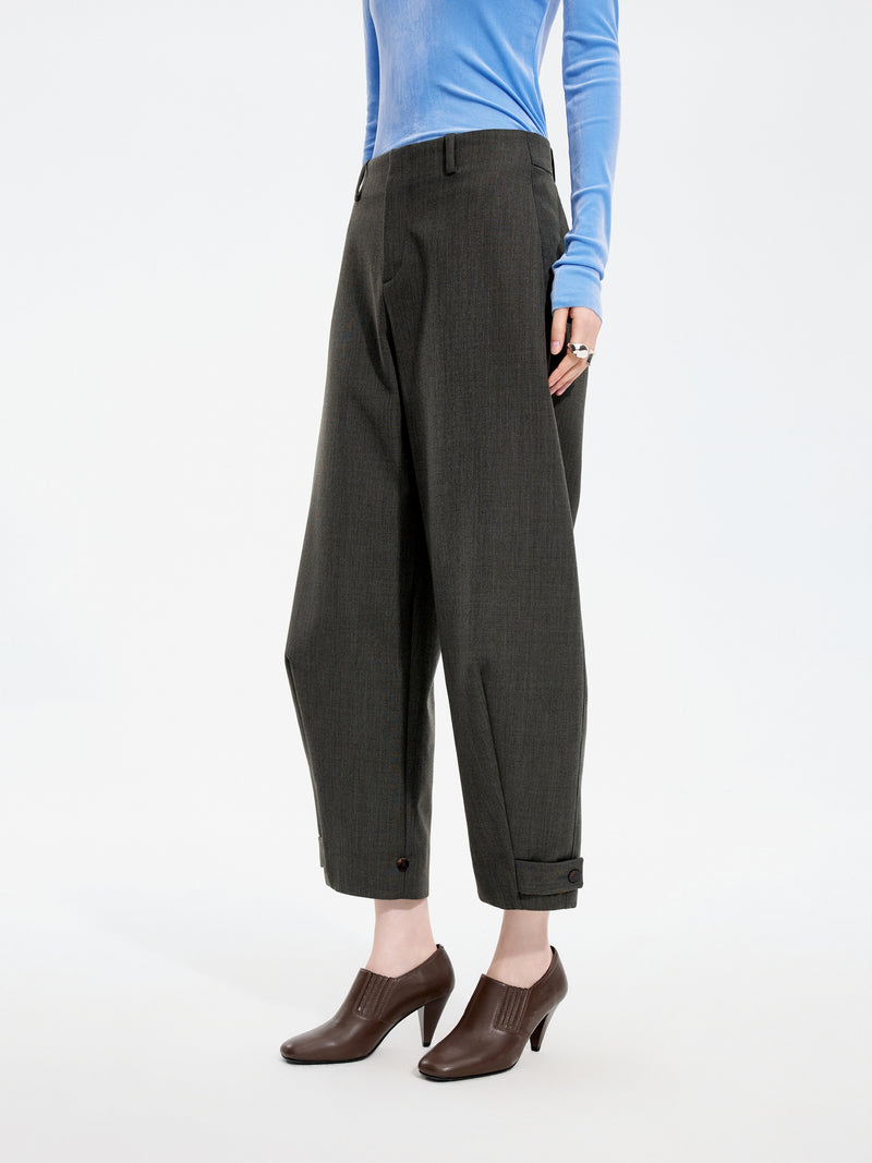 Pants / JNBY Merino Wool Blend Tapered Ankle Pants