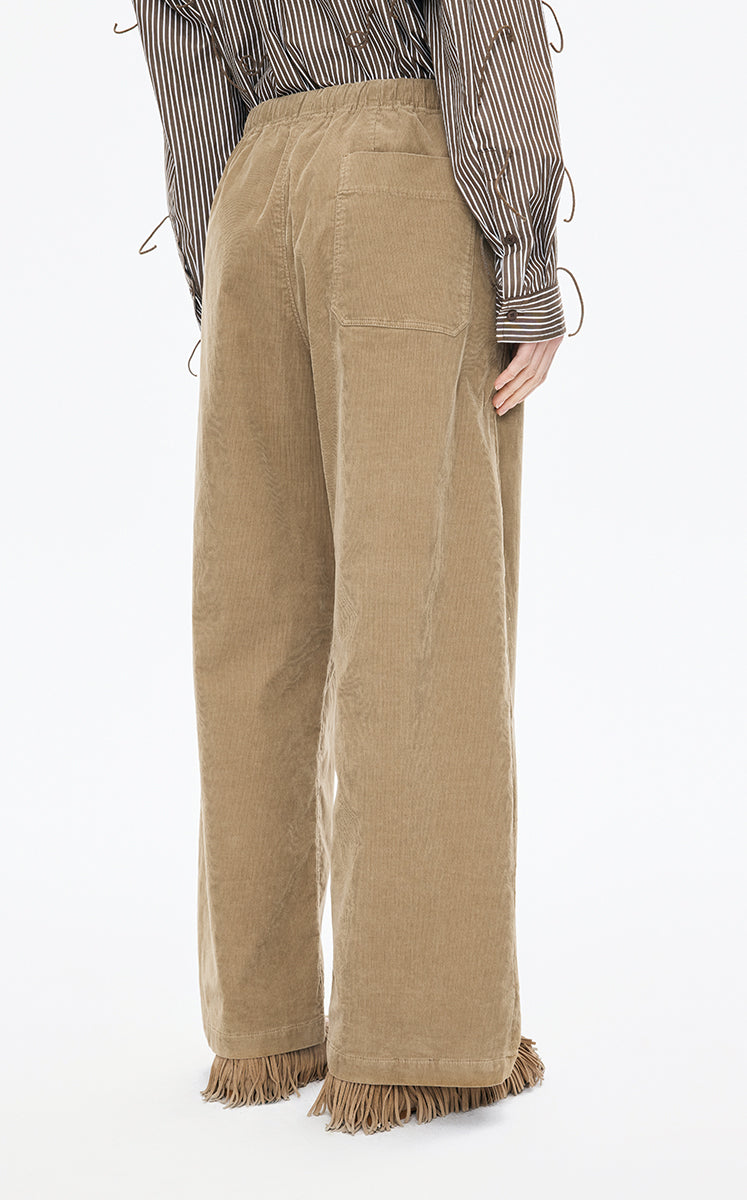 Pants / JNBY Wide-Leg Corduroy Drawstring Trousers