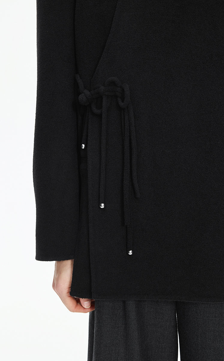 Coat / JNBY Double-Faced Collarless Wool Blend Coat