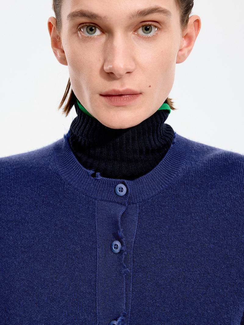 Cardigan / JNBY Wool Cashmere Blend Cropped Knit