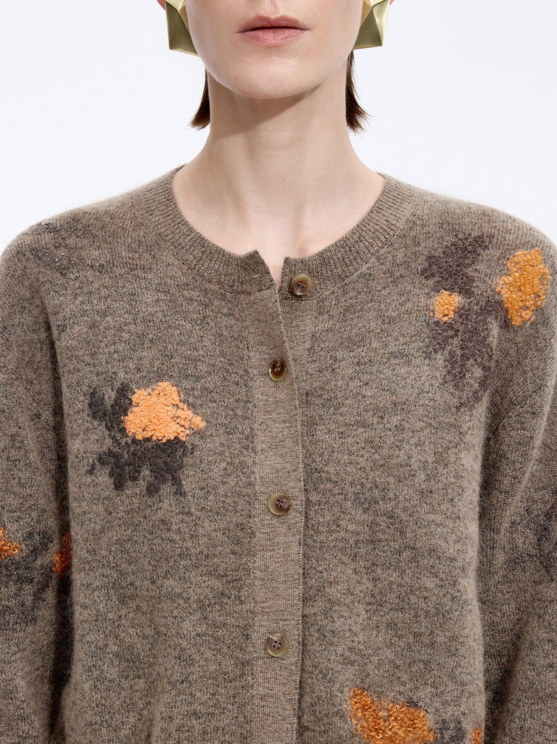 Cardigan / JNBY Mohair Blend Floral Jacqueline Short Sweater