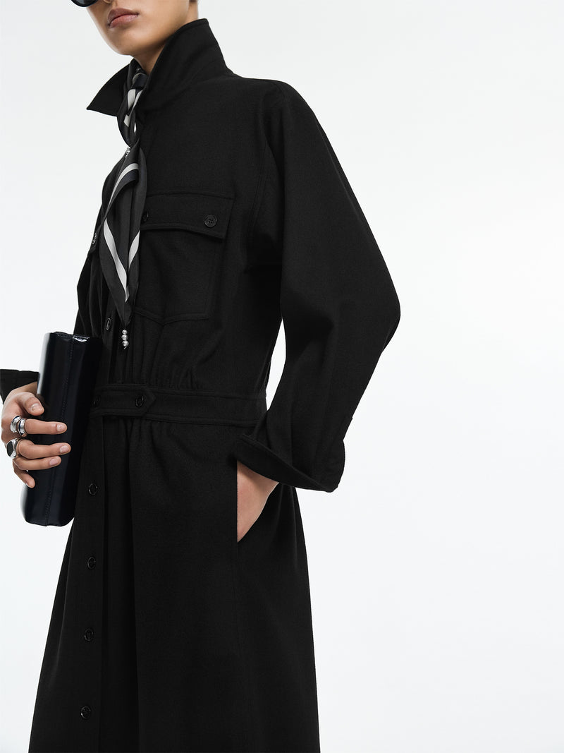 Dress / JNBY Wool Cashmere T-Silhouette Long Dress