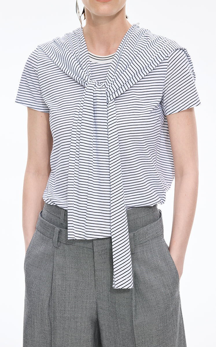 T-Shirt / JNBY Layered Deconstructed Cotton Tee