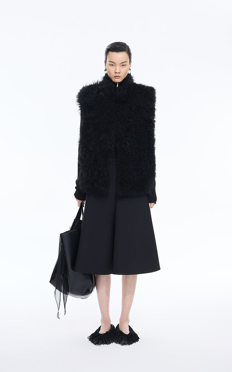 Sweater / JNBY Fitted Wool Blend Cropped Cardigan
