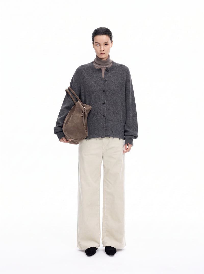 Cardigan / JNBY Wool Cashmere Blend Cropped Knit