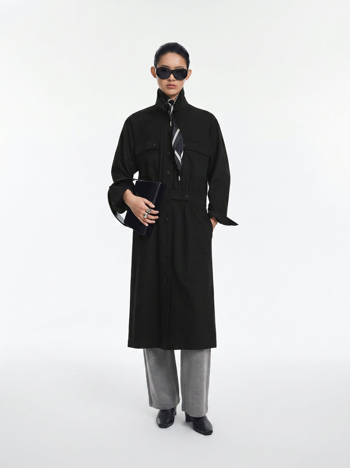 Dress / JNBY Wool Cashmere T-Silhouette Long Dress