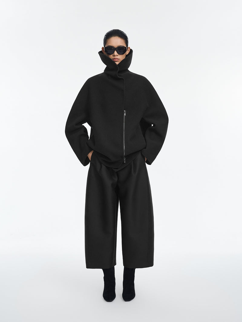 Pants / JNBY 100% Wool Wide-Leg Cropped Trousers