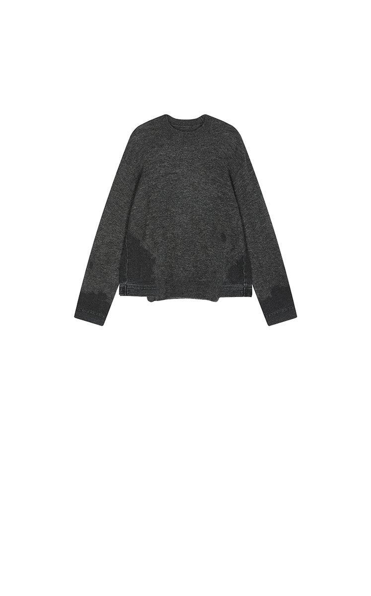 Sweater / JNBY Oversized Knitted Denim Panel Pullover