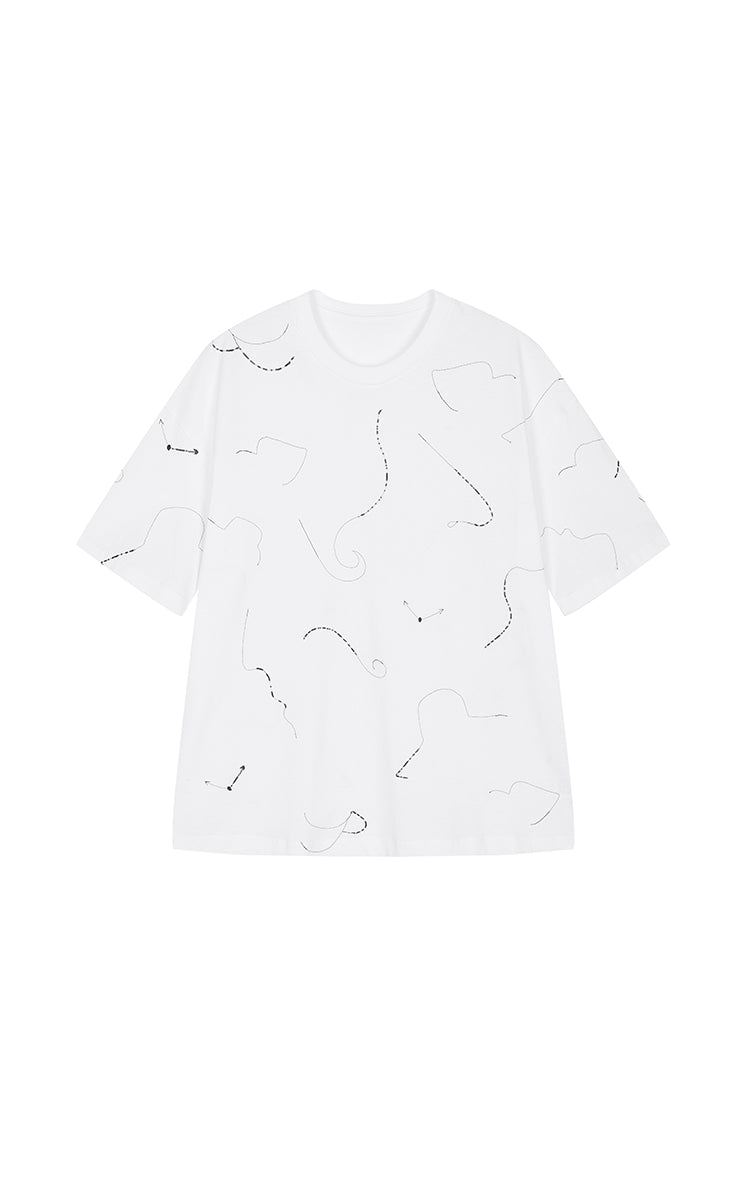 T-Shirt / JNBY Asymmetric Oversized Cotton Tee