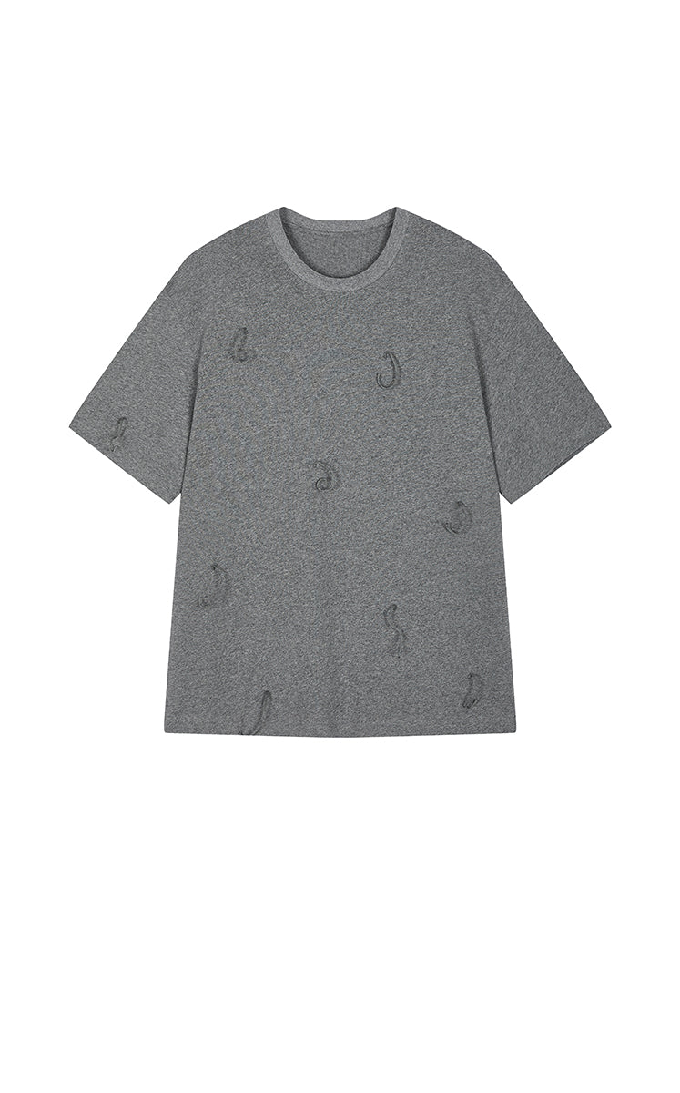 T-Shirt / JNBY Sculptural Fringe Cotton Tee