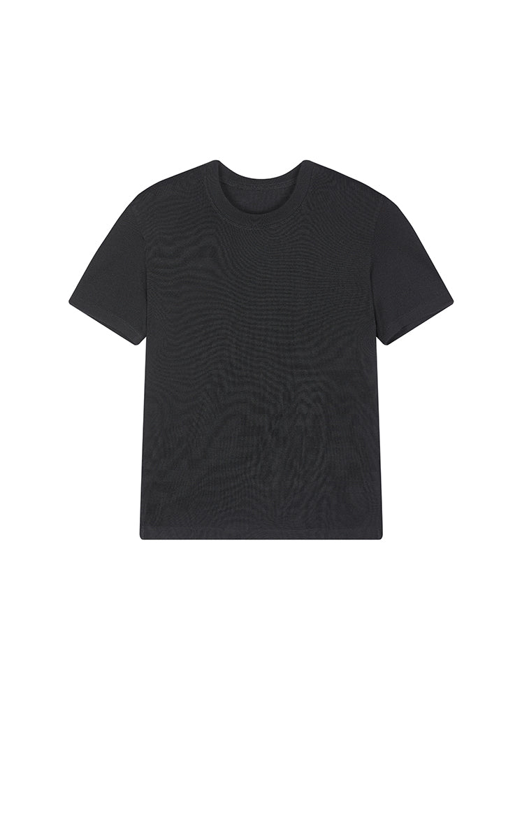 T-Shirt / JNBY Pure Wool Short Sleeve Tee black