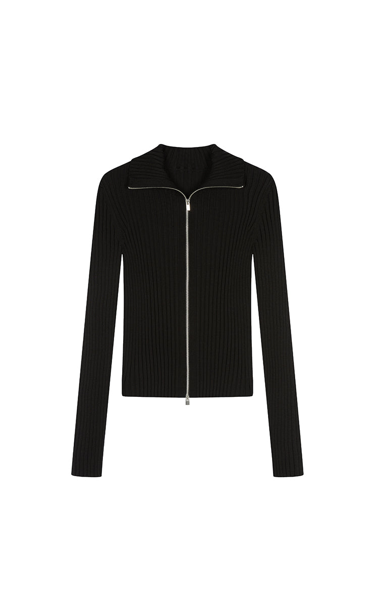 Sweater / JNBY Fitted Wool Blend Cropped Cardigan