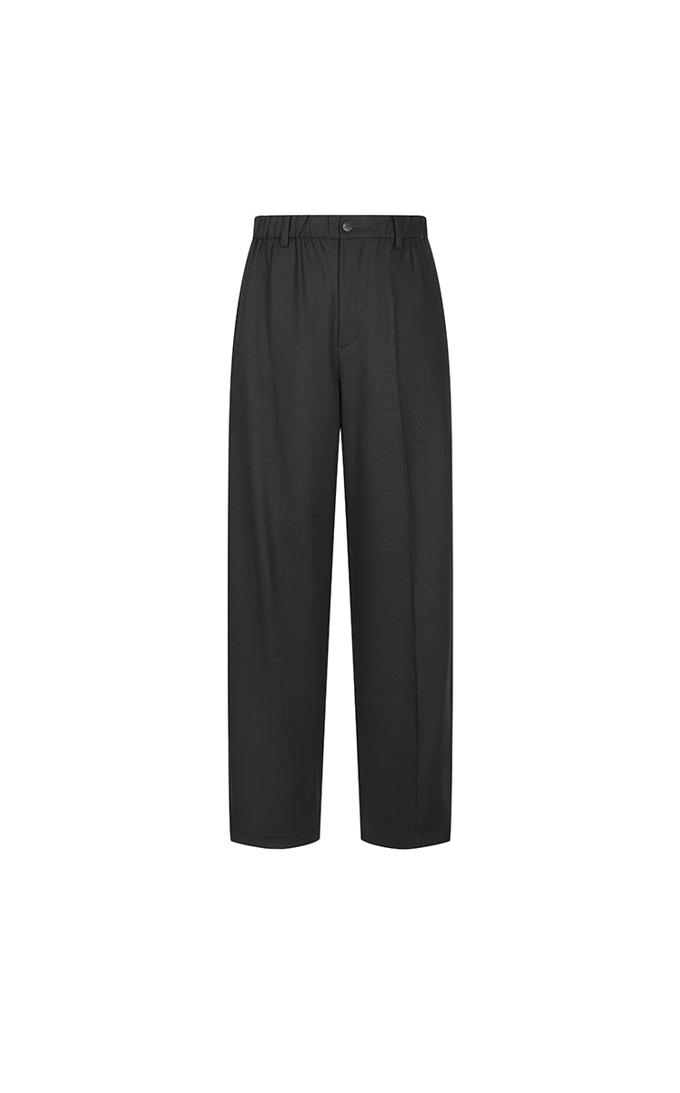 Pants / JNBY Jacquard Tapered Wool Extra-Long Pants Black